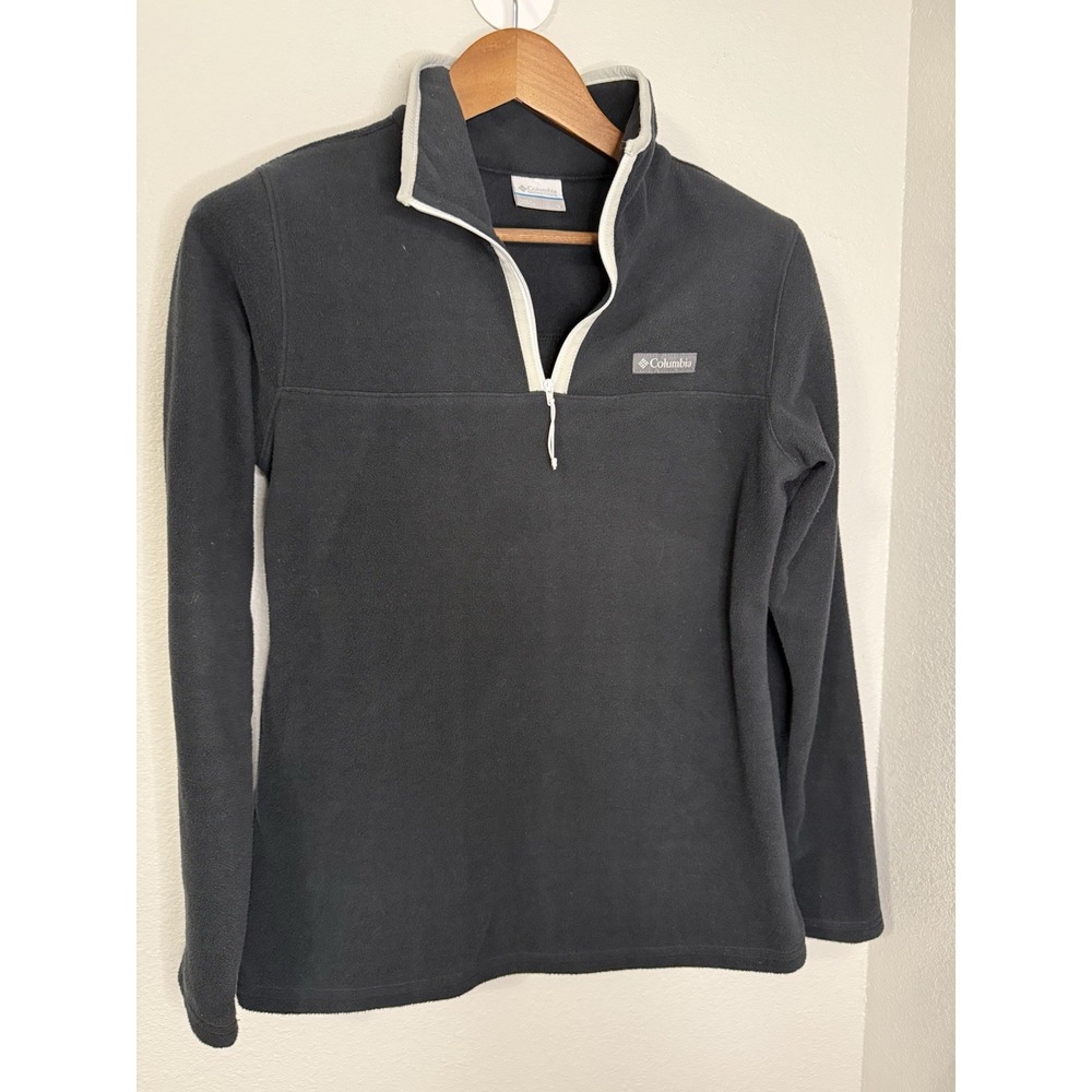Columbia Sweater Sz Small Black/White Outdoors Casual Quarter Zip Sweatshirt